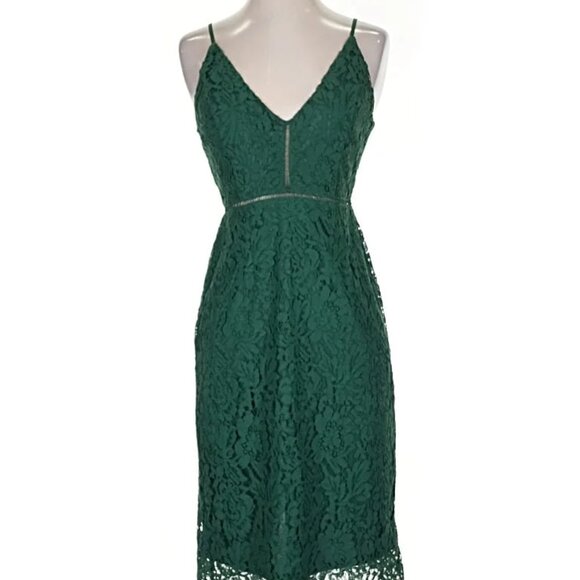 ASTR the label Green Lace Midi Dress Large - Picture 2 of 8